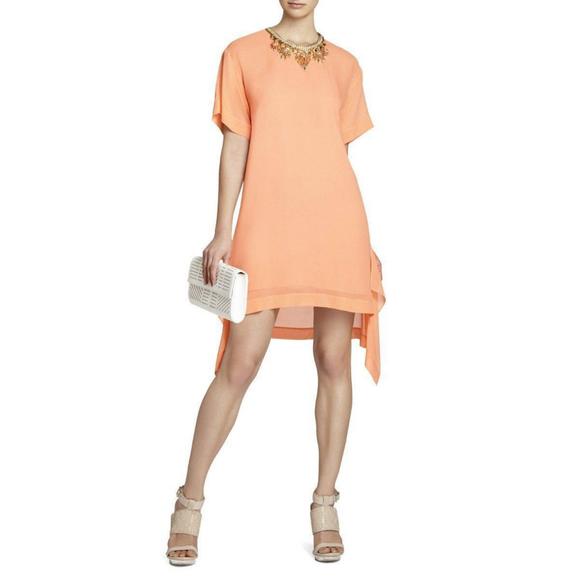 BCBGMAXAZRIA - Sharon Layered Silk Dress - M